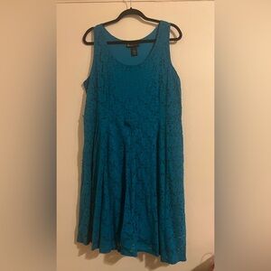 Lane Bryant Teal Green Sleeveless Dress EUC, Size 18